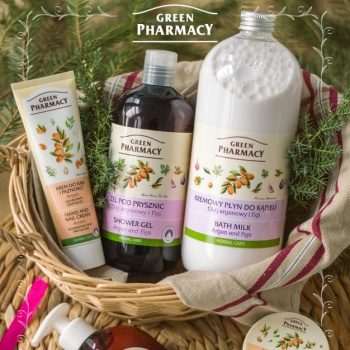 GREEN PHARMACY KREMOWY PŁYN DO KĄPIELI, OLEJ ARGANOWY I FIGI 1000 ml